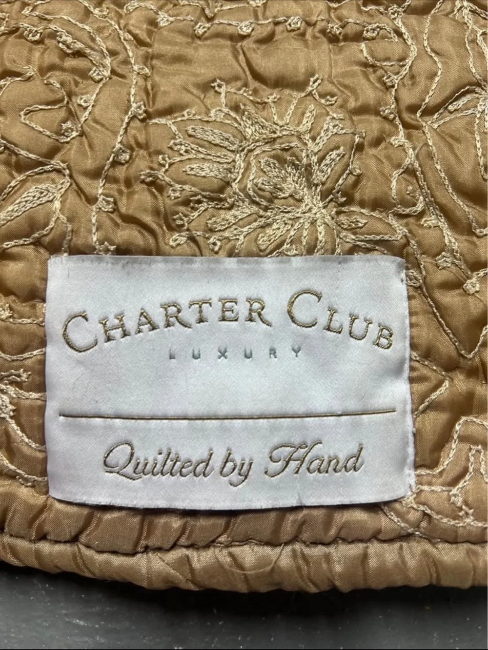 Charter Club Luxury Quilted Bedspread in  Gold